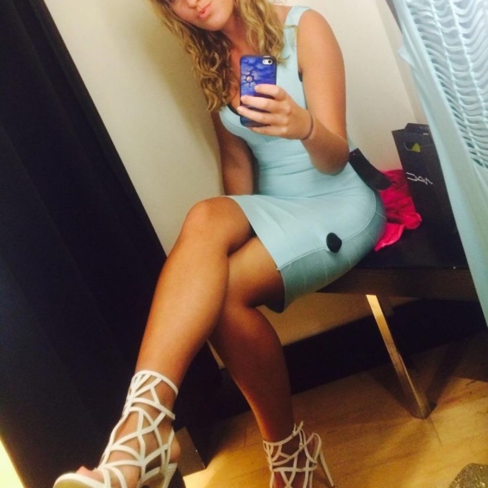 Bebe blue tight dress